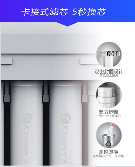 凈之泉Q1凈水器采用RO反滲透技術(shù)出水直飲杯杯都安心