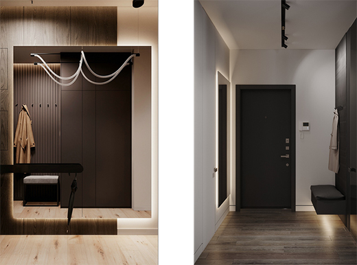 現(xiàn)代時尚的玄關(guān)照明，這樣的設(shè)計眼前一亮