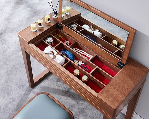 顏值高又實(shí)用的梳妝臺(tái)，堪稱臥室收納神器!